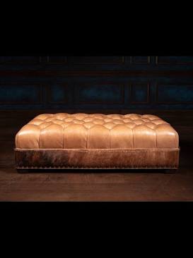 Legless Leather Ottomon