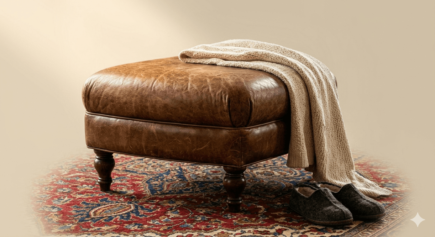 Stylish Leather Ottomon